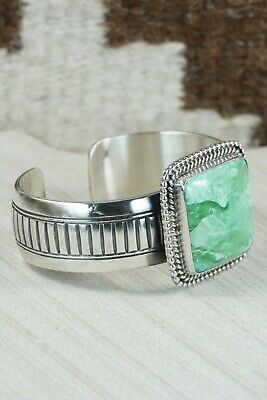 Navajo Turquoise and Sterling Silver Bracelet - Raymond Delgarito