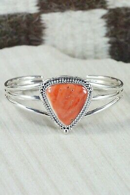 Navajo Spiny Oyster & Sterling Silver Bracelet - Daniel Benally