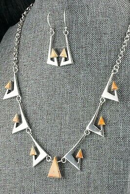 Spiny Oyster & Sterling Silver Necklace and Earrings Set - Ronnie Henry - Navajo - High Lonesome Trading