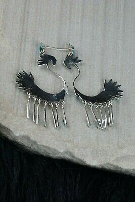 Turquoise & Silver Earrings - Jeannie Lastiyano - Zuni - High Lonesome Trading