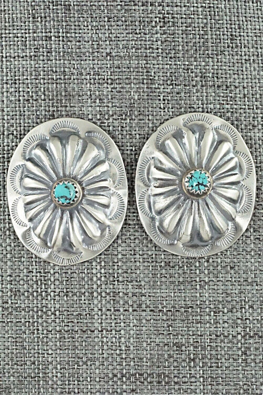 Turquoise & Sterling Silver Earrings - Joan Begay