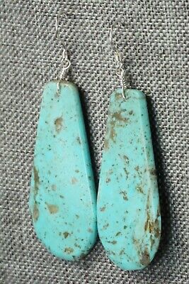 Turquoise & Sterling Silver Earrings - Lupe Lovato