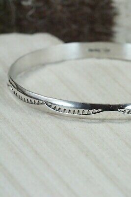 Navajo Sterling Silver Bangle - Elaine Tahe