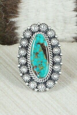 Royston Turquoise and Sterling Silver Ring - Michael Calladitto - Size 7
