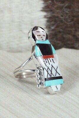 Corn Maiden & Sterling Silver Ring - Joyce Waseta - Size 8.5 - High Lonesome Trading