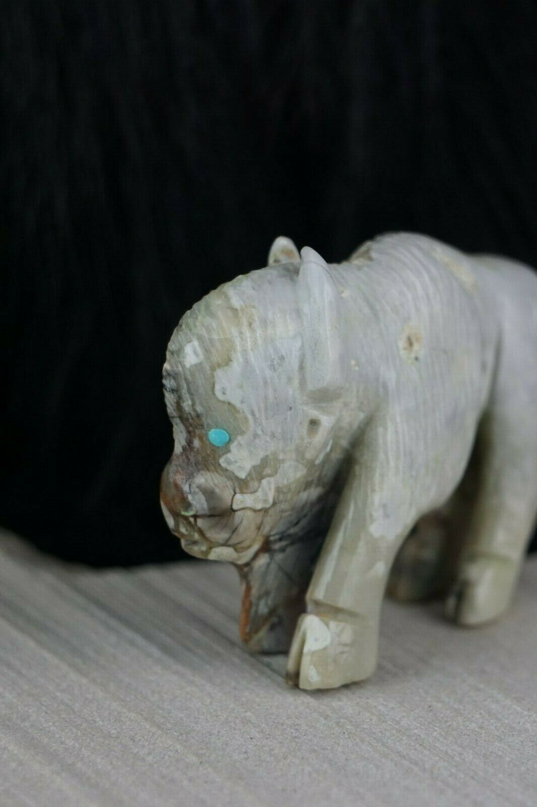 Buffalo Zuni Fetish Carving - Jonas Hastito - High Lonesome Trading