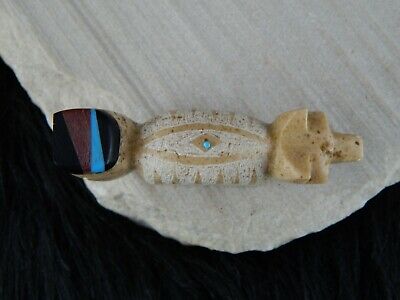 Wolf Zuni Fetish - Brandon Phillips - Zuni Wolf Carving - High Lonesome Trading