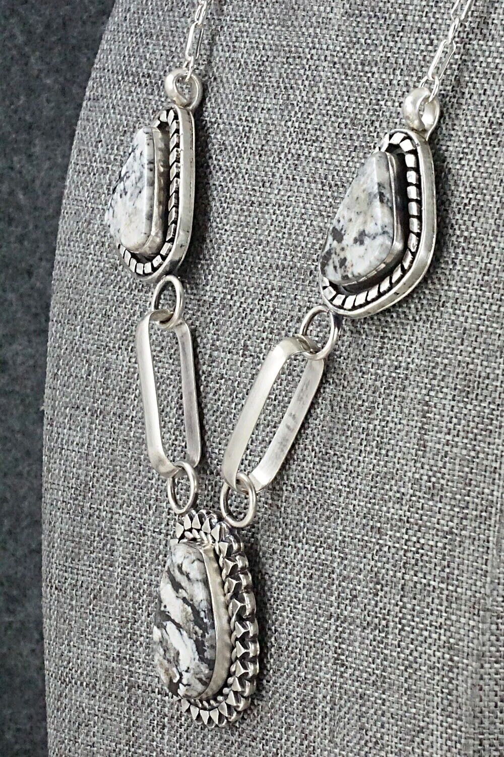 White Buffalo & Sterling Silver Necklace - Mike Smith