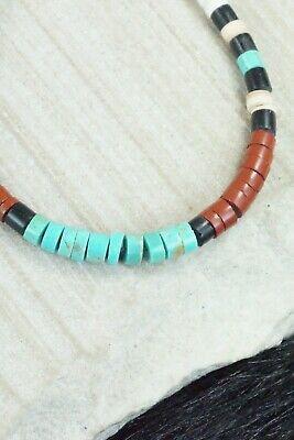 Turquoise, Shell & Sterling Silver Bracelet - Torevia Crespin - High Lonesome Trading