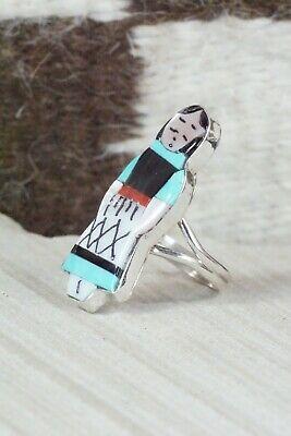 Corn Maiden & Sterling Silver Ring - Joyce Waseta - Size 8.5 - High Lonesome Trading