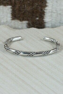 Navajo Sterling Silver Bracelet - Elaine Tahe