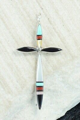 Multi Stone & Sterling Silver Pendant - Lynette Bowannie