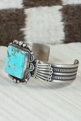 Turquoise & Sterling Silver Bracelet - Ronald Tom