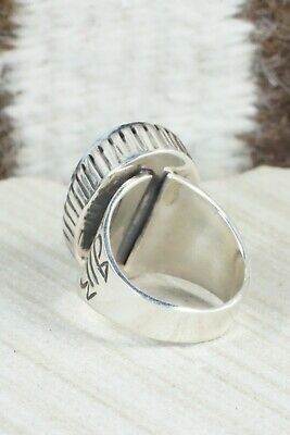 White Buffalo & Sterling Silver Ring - Akee Douglas - Size 11