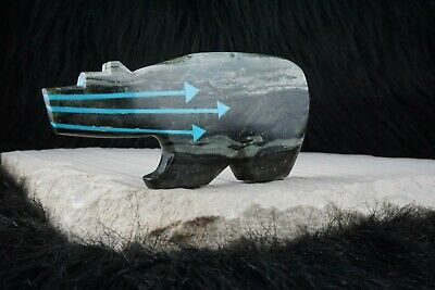 Bear Zuni Fetish Carving - Bernard Laiwakete - High Lonesome Trading
