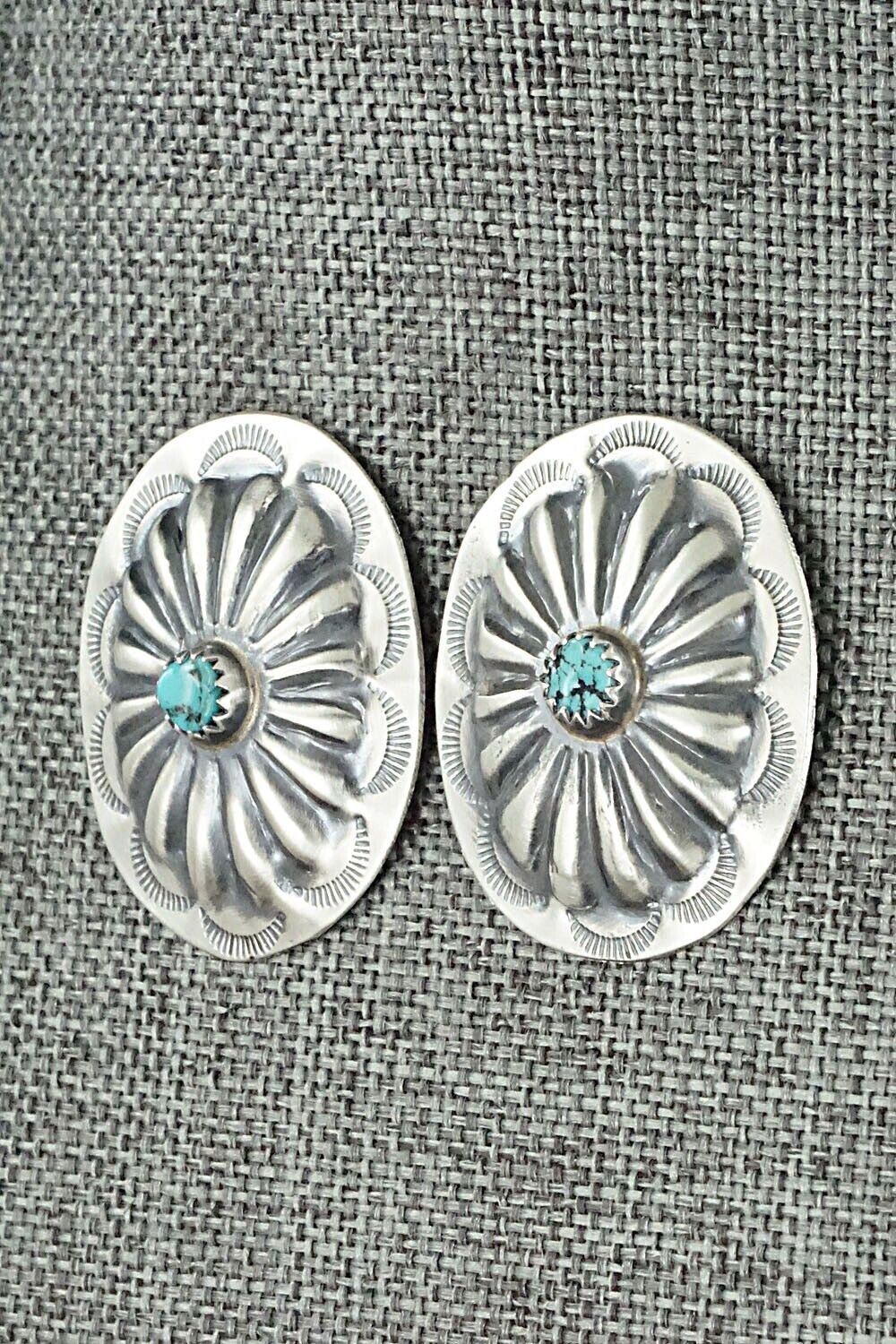 Turquoise & Sterling Silver Earrings - Joan Begay