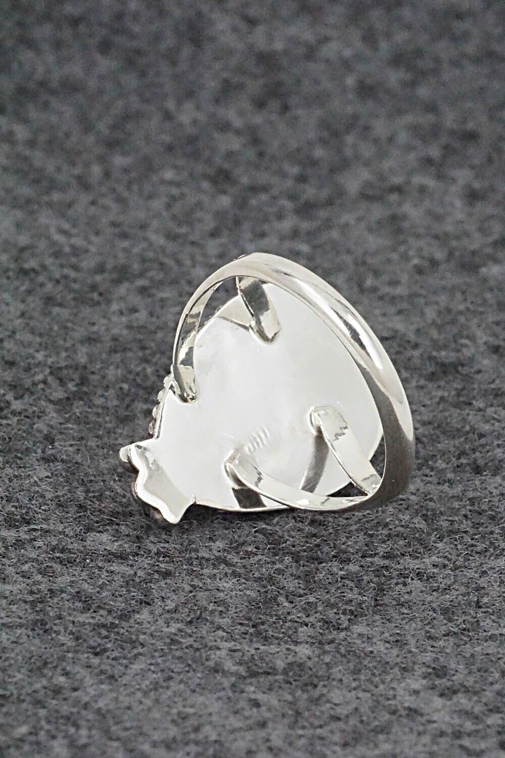 White Buffalo & Sterling Silver Ring - Robert Martinez - Size 8.75