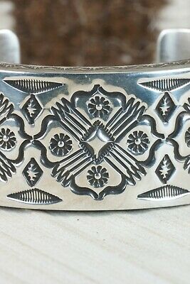Navajo Sterling Silver Bracelet - Leander Tahe