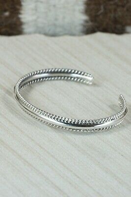 Navajo Sterling Silver Bracelet - Elaine Tahe