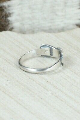 Coral & Sterling Silver Ring - Lee Shorty - Size 8.75