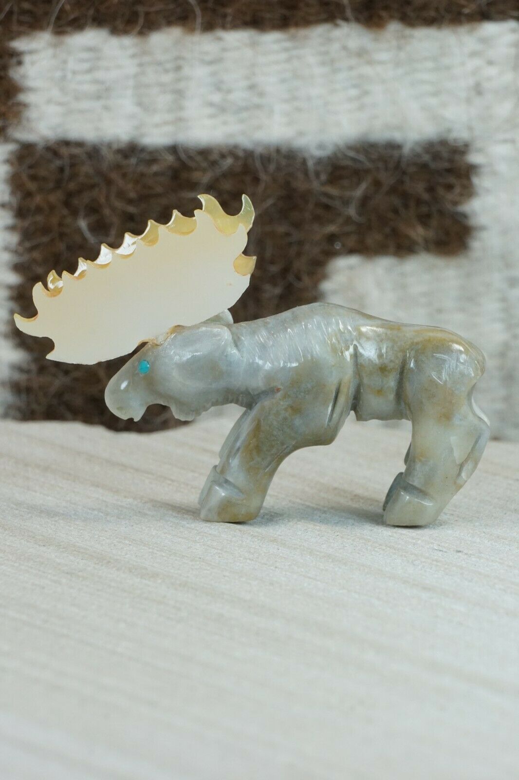 Moose Zuni Fetish Carving - Jonas Hastito