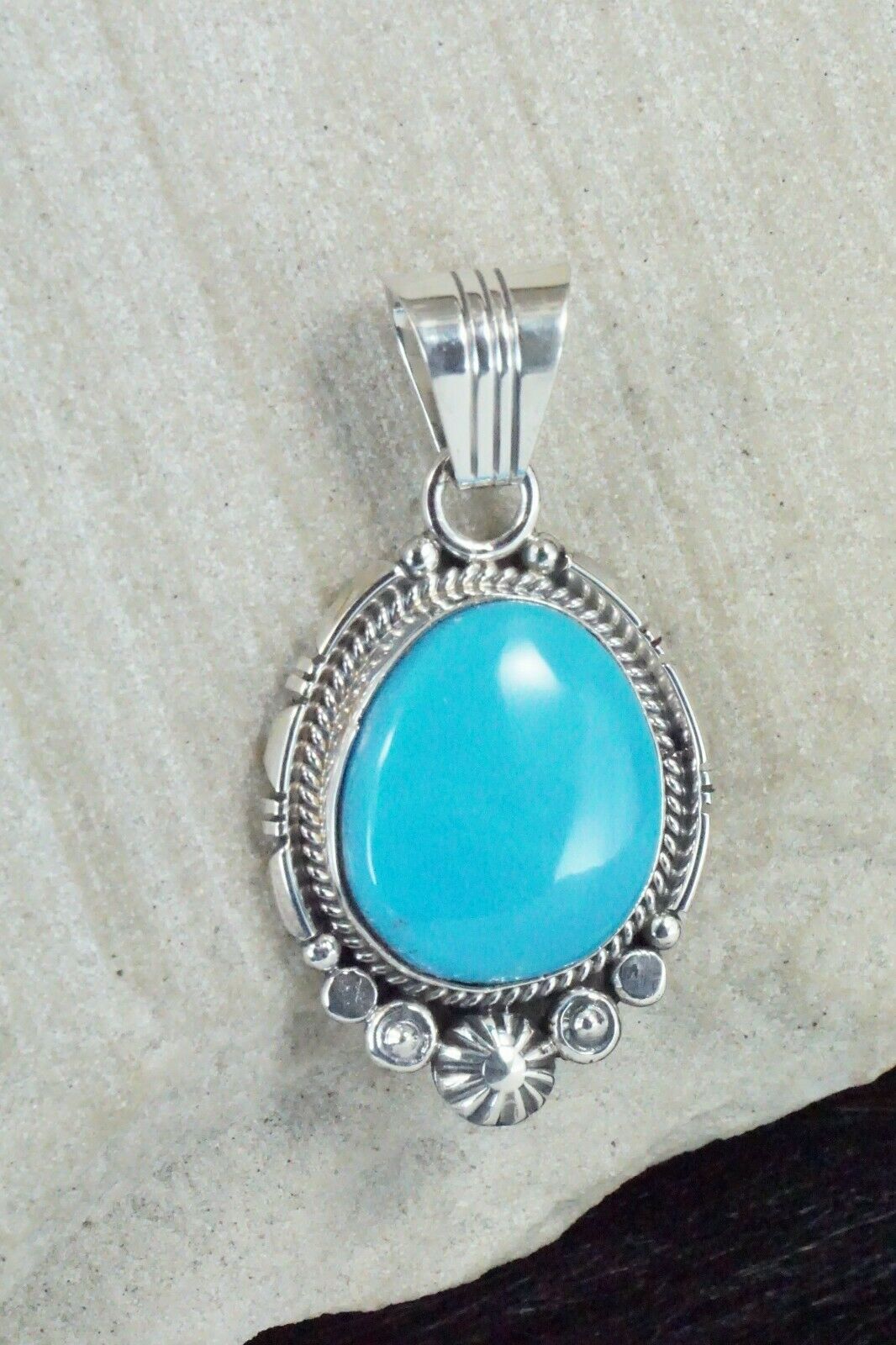 Turquoise & Sterling Silver Pendant - Daniel Benally