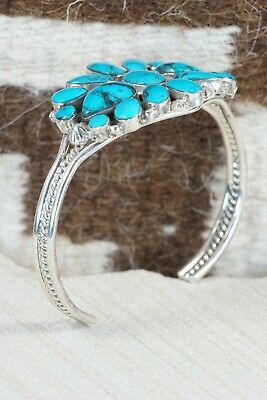 Navajo Turquoise & Sterling Silver Bracelet - Raymond Yazzie
