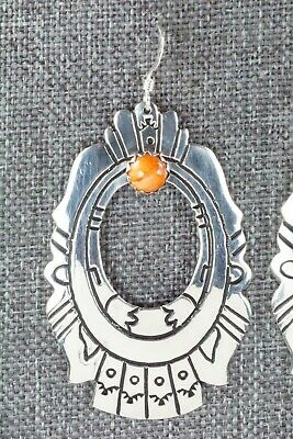 Spiny Oyster & Sterling Silver Earrings - Rosita Singer