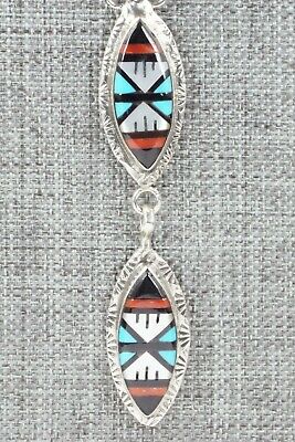 Multi Stone & Sterling Silver Necklace and Earrings Set - Leslie Lamy
