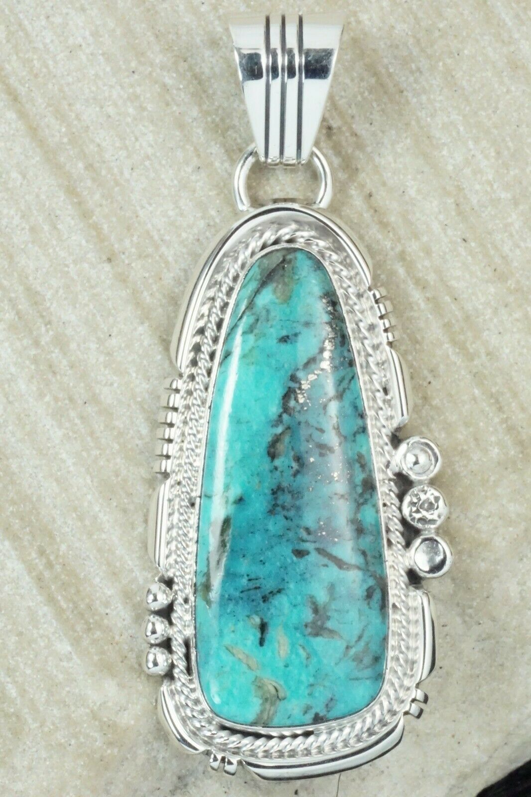 Turquoise and Sterling Silver Pendant - Daniel Benally