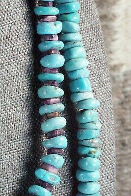 Turquoise, Spiny Oyster & Sterling Silver Necklace - Victoria Callidito - High Lonesome Trading