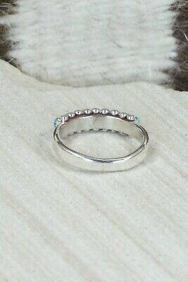 Turquoise & Sterling Silver Ring - Irma Unkestine - Size 6.5