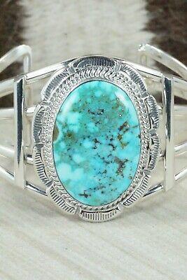 Turquoise & Sterling Silver Bracelet - Raymond Delgarito - High Lonesome Trading