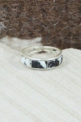 White Buffalo & Sterling Silver Ring - Gloria Waseta - Size 6.25