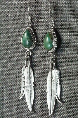 Navajo Turquoise & Sterling Silver Earrings - Judy Largo