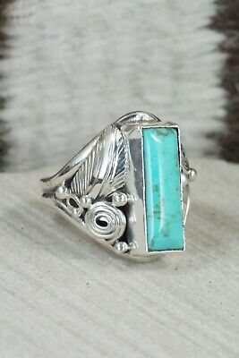 Turquoise & Sterling Silver Ring - Davey Morgan - Size 9