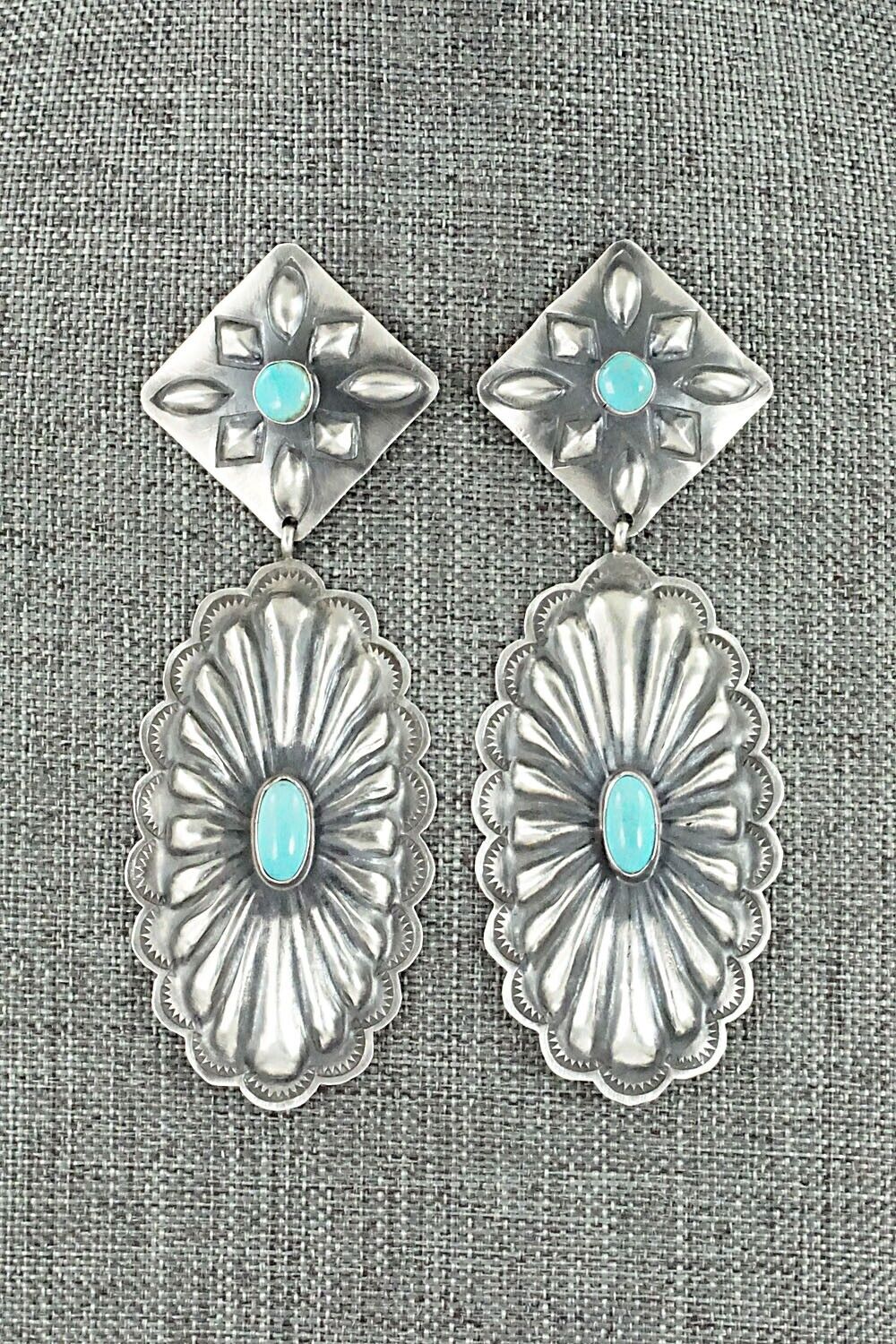 Turquoise & Sterling Silver Earrings - Rita Lee