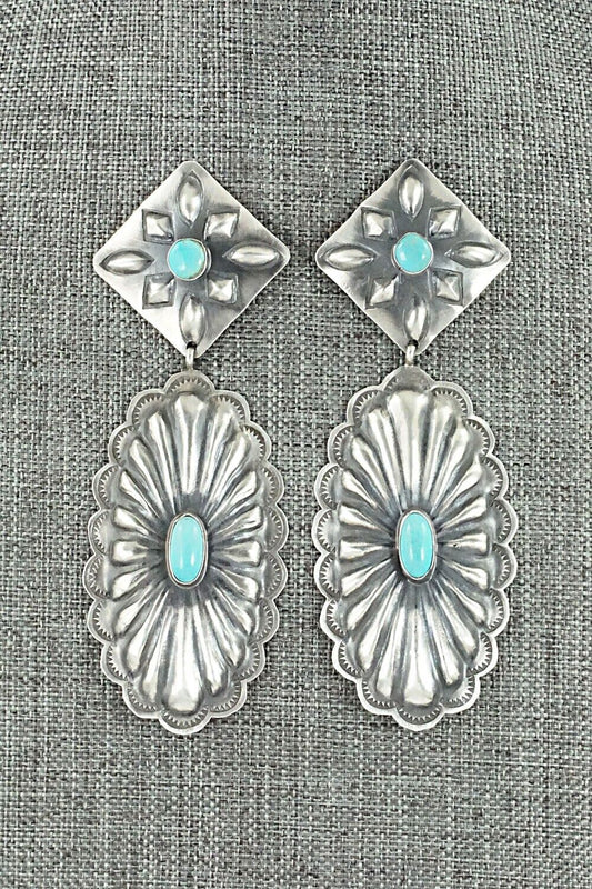 Turquoise & Sterling Silver Earrings - Rita Lee