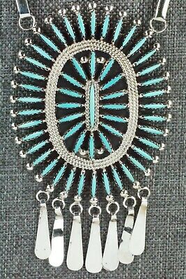 Turquoise & Sterling Silver Necklace and Earrings Set - Gerald Etsate - High Lonesome Trading