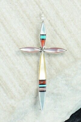 Multi Stone & Sterling Silver Pendant - Lynette Bowannie
