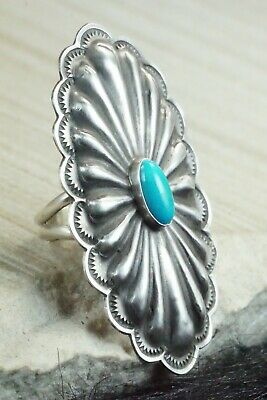 Turquoise & Sterling Silver Ring - Rita Lee - Size 8.25
