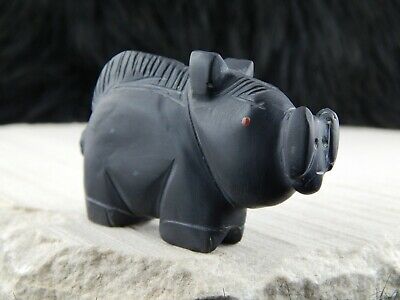 Hog Zuni Fetish Carving - Louise Ponchuella - High Lonesome Trading