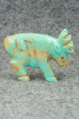 Moose Zuni Fetish Carving - Andres Quandelacy