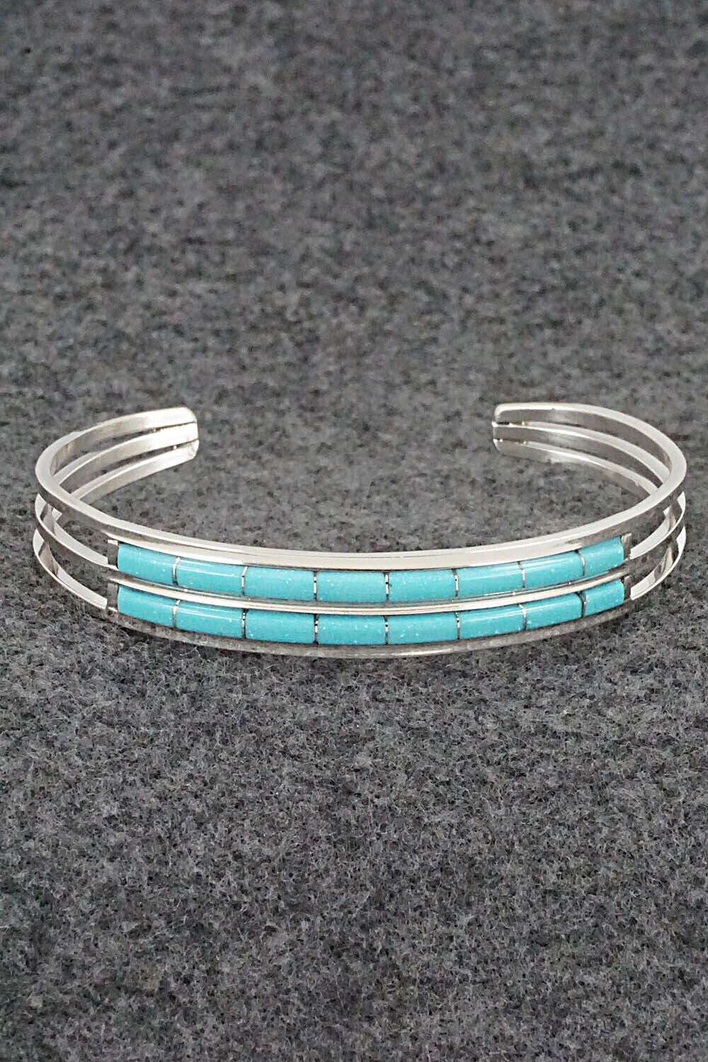 Turquoise & Sterling Silver Inlay Bracelet - Anson Wallace
