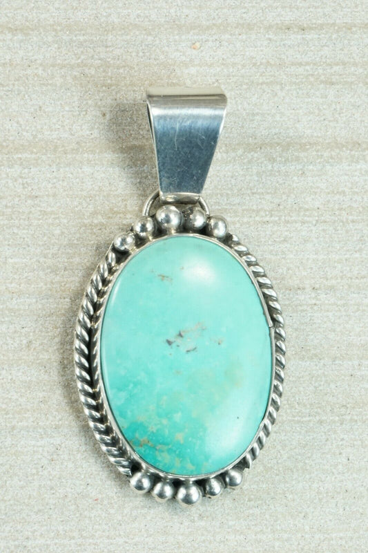 Navajo Turquoise and Sterling Silver Pendant - Jan Mariano