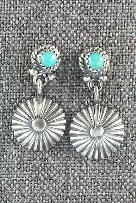 Turquoise and Sterling Silver Earrings - Adela Yazzie