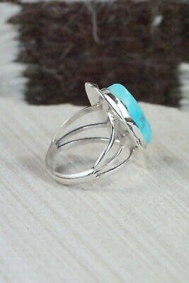 Turquoise & Sterling Silver Ring - Samuel Yellowhair - 8.5