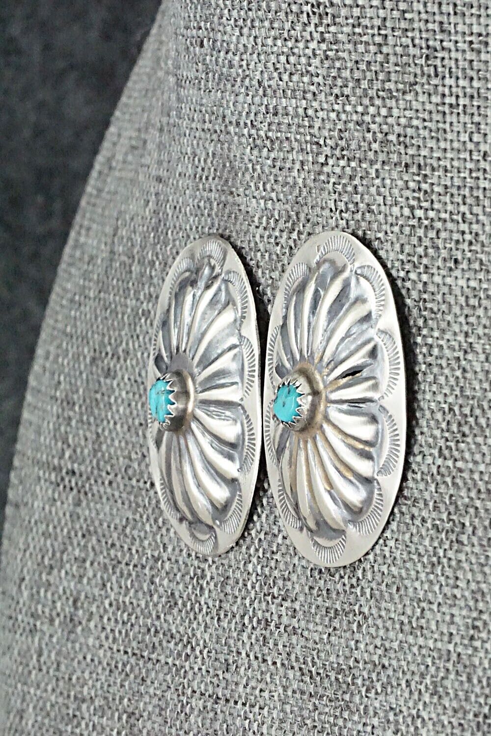Turquoise & Sterling Silver Earrings - Joan Begay