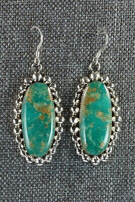 Navajo Turquoise & Sterling Silver Earrings - Sheena Jack