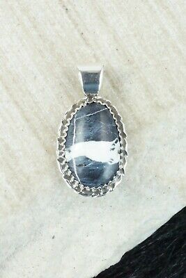 White Buffalo & Sterling Silver Pendant - Alvin Joe